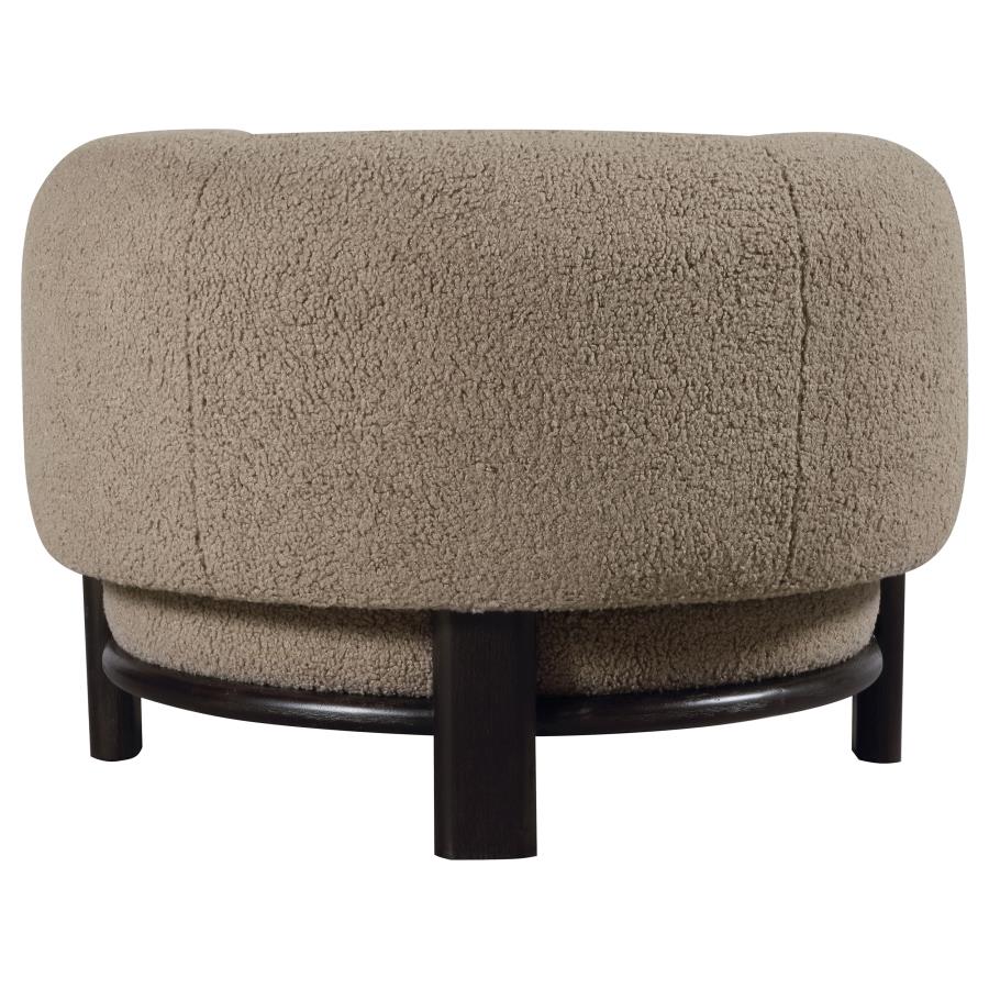 Lawler Upholstered Barrel Back Accent Chair Mushroom - Elegant and Cozy Accent for Any Room