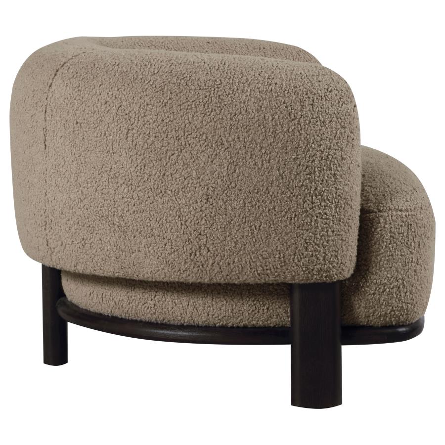 Lawler Upholstered Barrel Back Accent Chair Mushroom - Elegant and Cozy Accent for Any Room