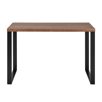 Dillon Desk in American Walnut Veneer with Matte Black Steel Base