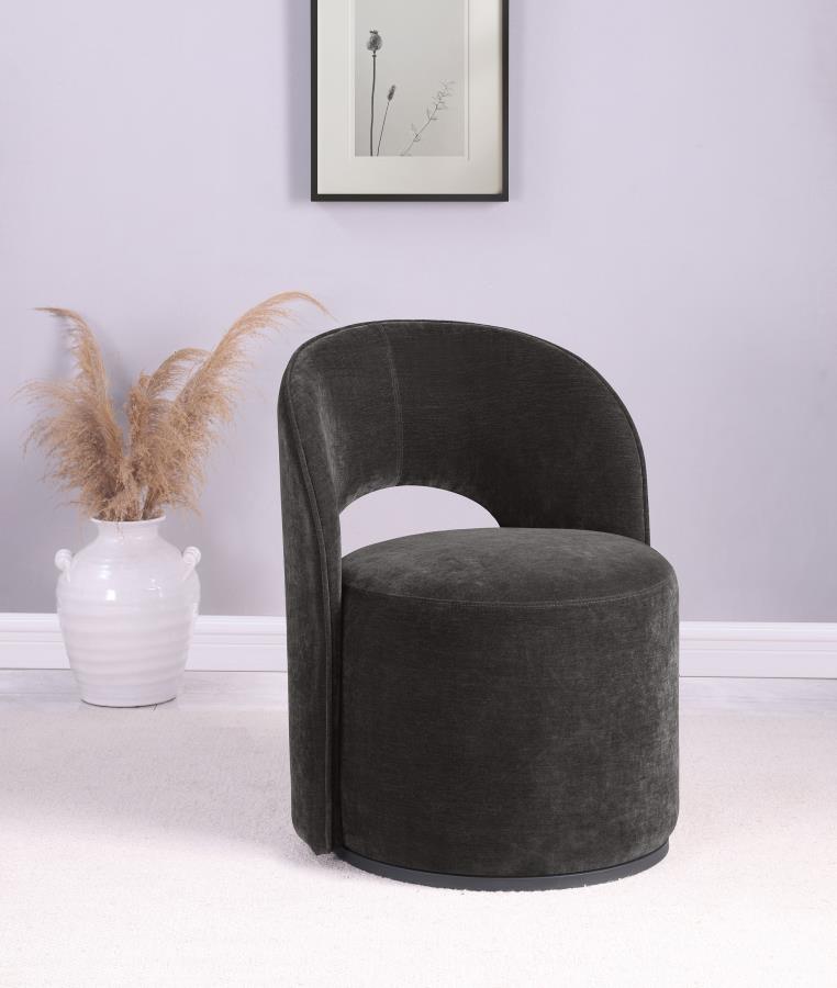 Harjo Velvet Upholstered Swivel Accent Chair Olive Green