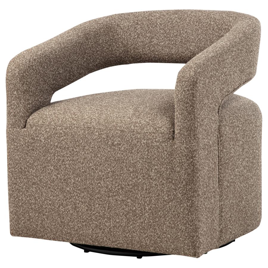 Westhill Rocky Road Boucle Upholstered Swivel Accent Chair