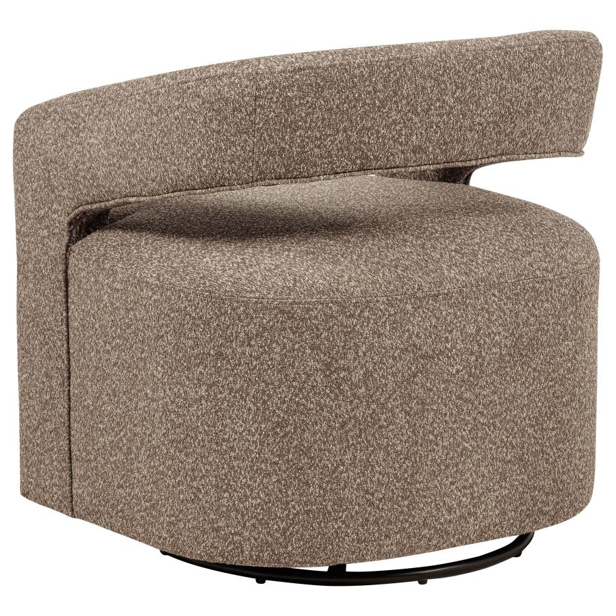 Westhill Rocky Road Boucle Upholstered Swivel Accent Chair