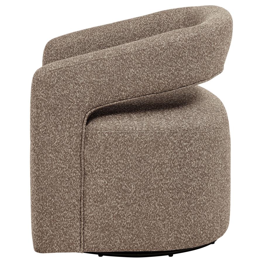 Westhill Rocky Road Boucle Upholstered Swivel Accent Chair