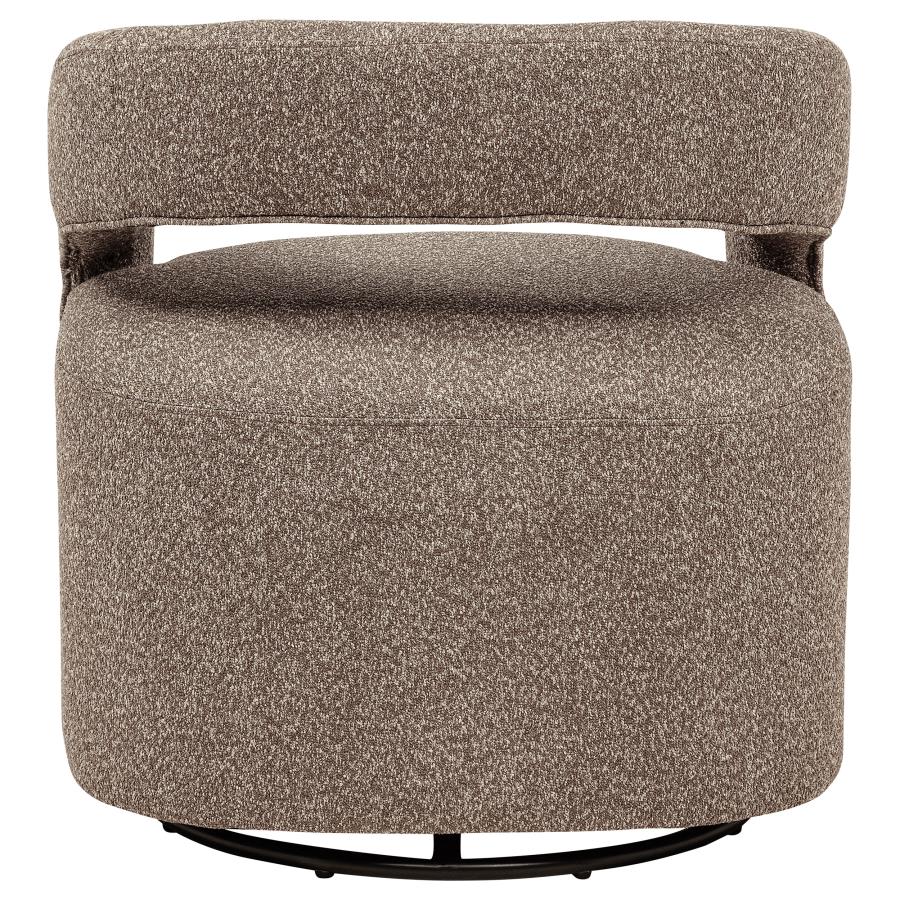 Westhill Rocky Road Boucle Upholstered Swivel Accent Chair