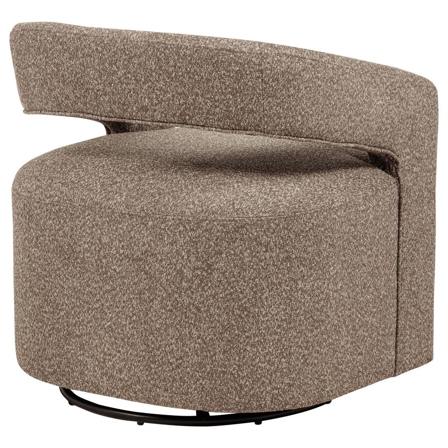 Westhill Rocky Road Boucle Upholstered Swivel Accent Chair