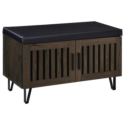 Brixton 2-Door Padded Entryway Shoe Storage Bench – Comfortable & Stylish Storage Solution