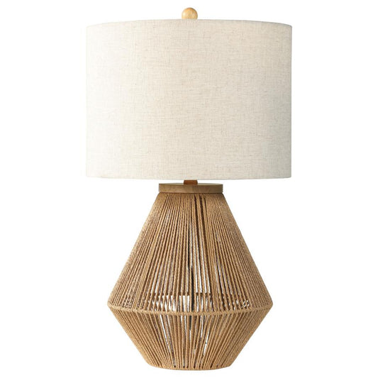 Pryor Drum Shade Handwoven Rope Table Lamp in Natural – Coastal & Rustic Lighting Accent