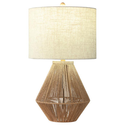 Pryor Drum Shade Handwoven Rope Table Lamp in Natural – Coastal & Rustic Lighting Accent