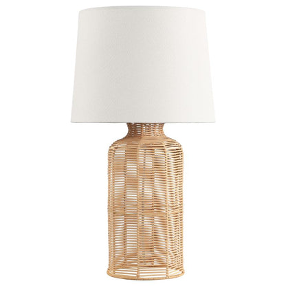 Nairobi Empire Shade Handwoven Rattan Table Lamp in Natural – Boho Chic Lighting Accent