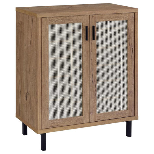 Teller 2-Door Shoe Storage Cabinet in Natural Oak – Sleek & Functional Entryway Organizer
