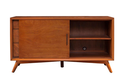 Flynn Acorn Small TV Console – Stylish Design with a Warm Acorn Finish and Compact Storage