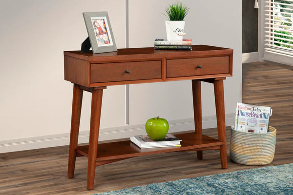 Flynn Acorn Console Table - Elegant Design with Warm Acorn Finish