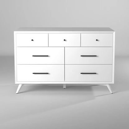 Flynn White Dresser - Modern Elegance with Ample Storage