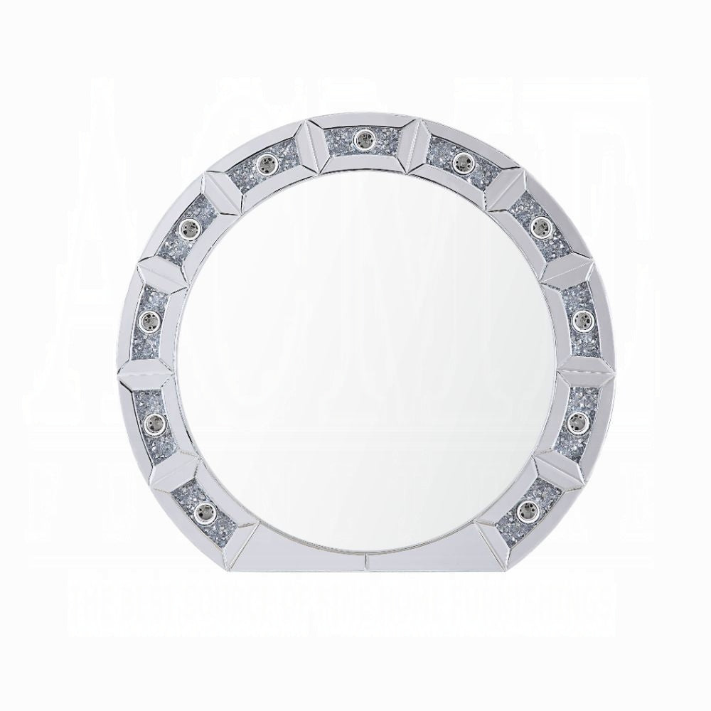 Noralie Accent Mirrored & Faux Diamonds Mirror