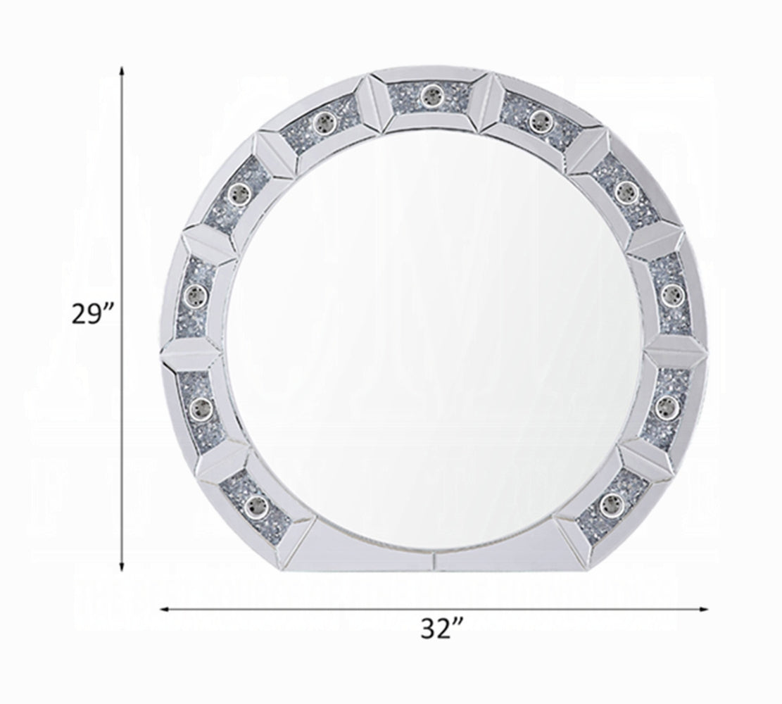 Noralie Accent Mirrored & Faux Diamonds Mirror