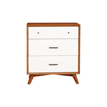 Flynn Acorn & White Small Chest - Modern Dual-Tone Design with Ample Storage