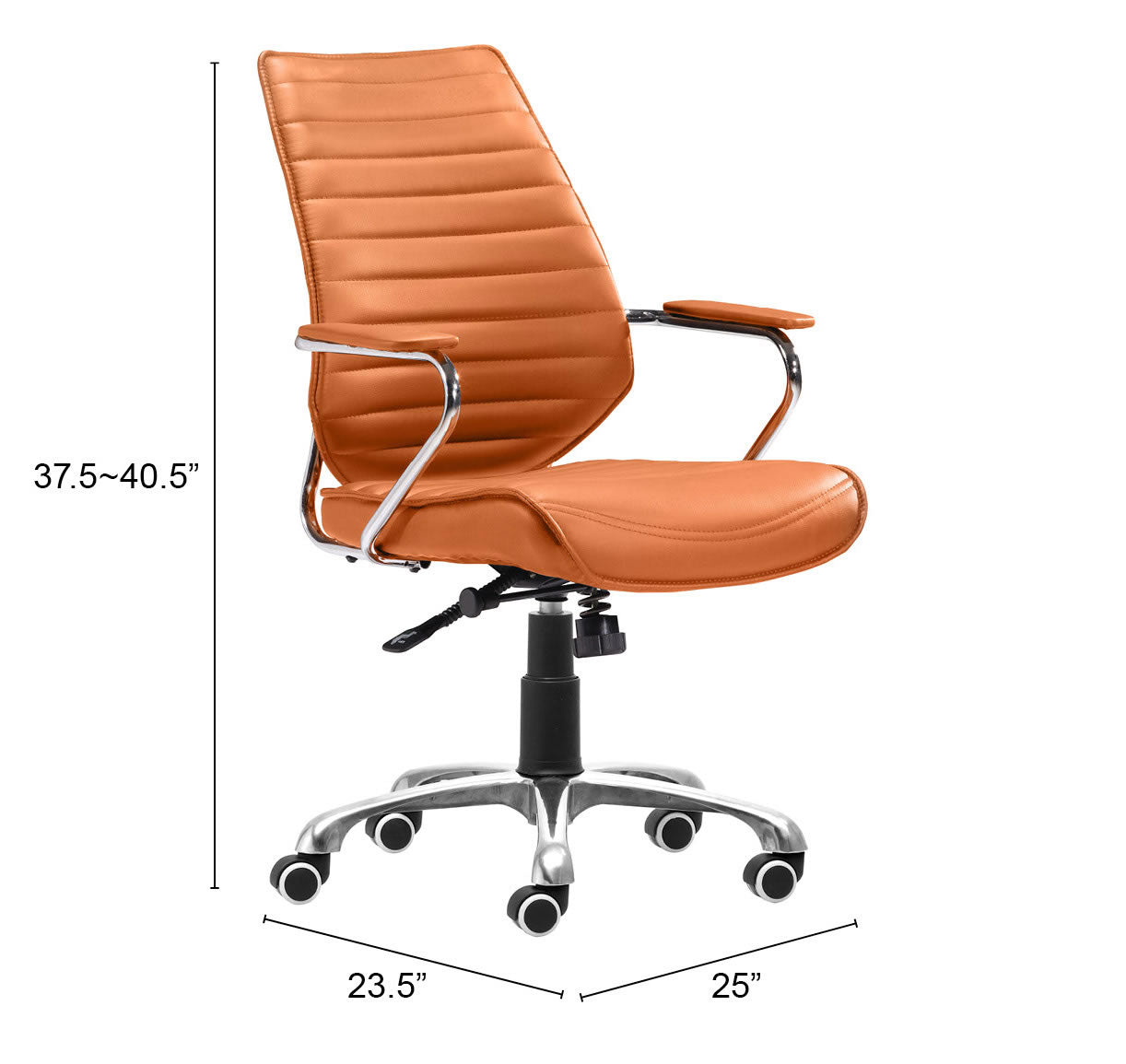 Enterprise Low Back Office Chair Orange - Stylish & Comfortable Office Chair with a Bold Orange Upholstery for a Modern Touch