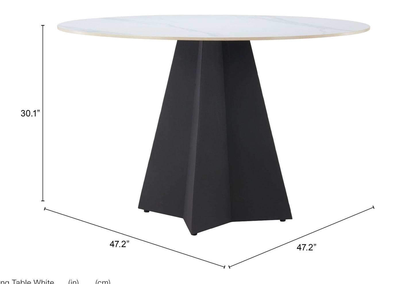 Izar Dining Table White