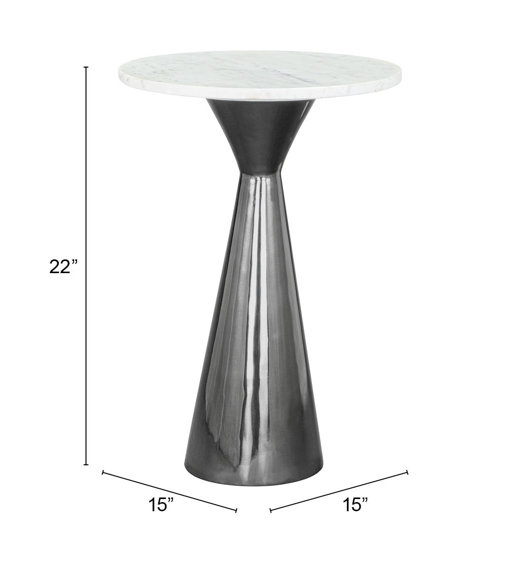 Tim Side Table White & Black