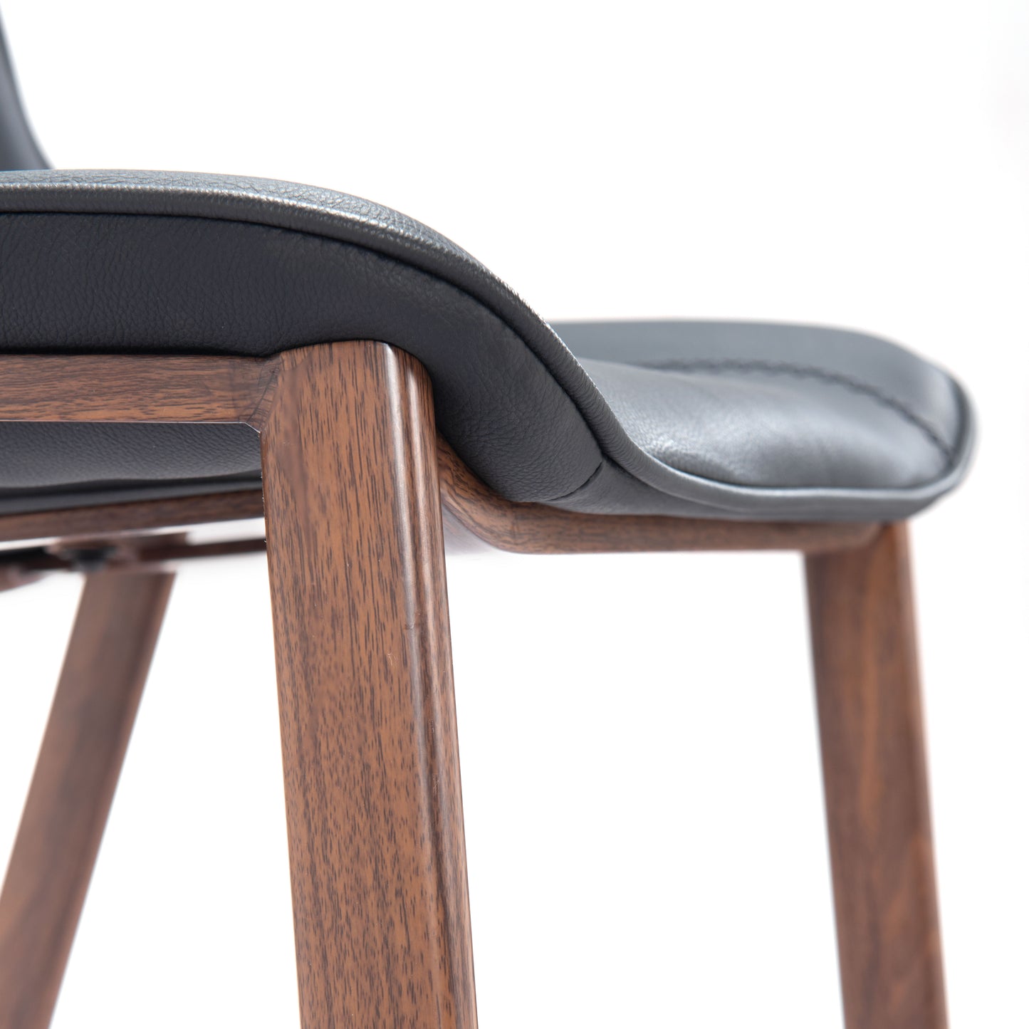 Magnus Barstool (Set of 2) Black & Walnut