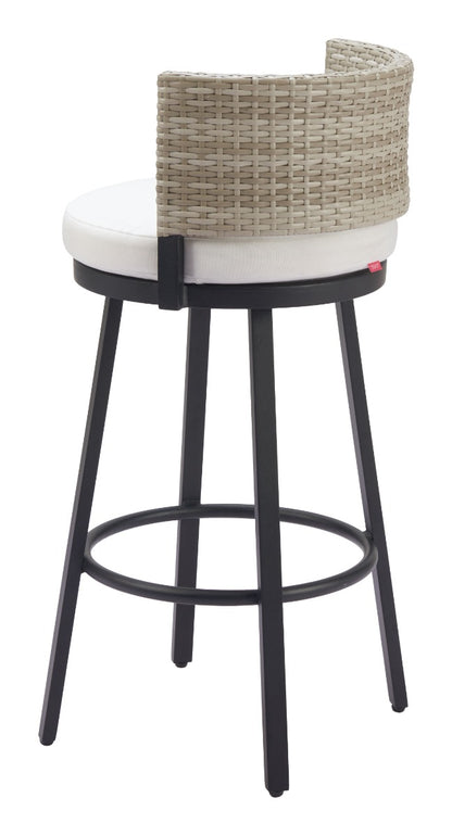 Midnight Wave Barstool White - Sleek & Modern Barstool with a Crisp White Finish and Unique Wave Design