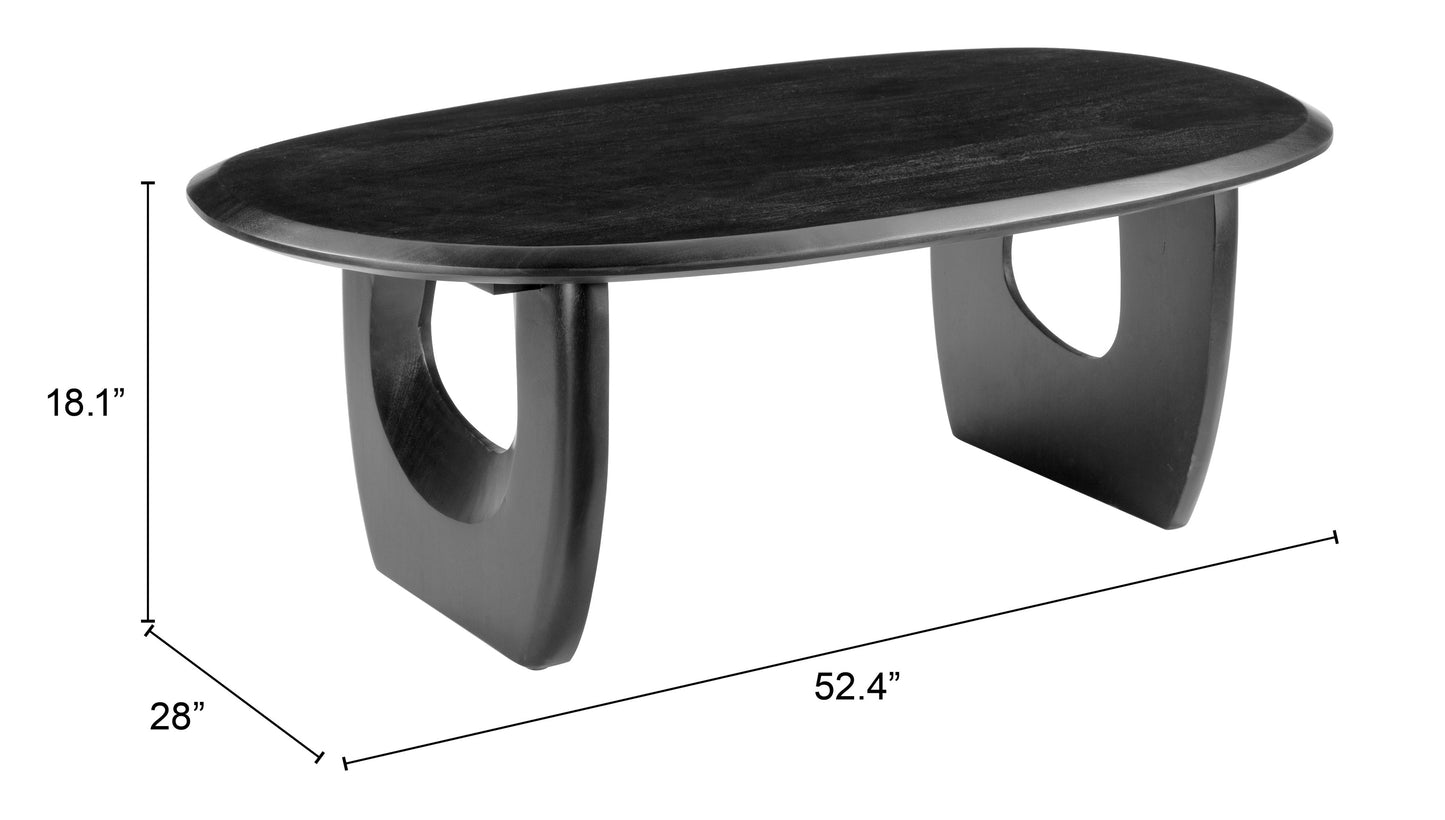 Arasan Coffee Table Black – Stylish and Contemporary Black Coffee Table for Living Room or Lounge Area