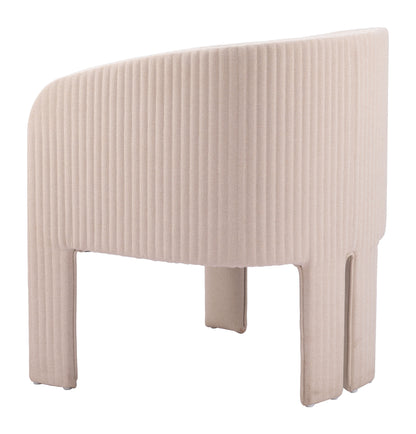 Hull Accent Chair - Beige Stylish Upholstered Chair for Cozy and Contemporary Spaces