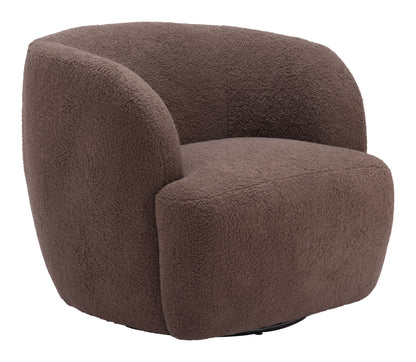 Govan Swivel Chair - Brown Stylish and Comfortable Swivel Chair for Modern Living Spaces or Offices