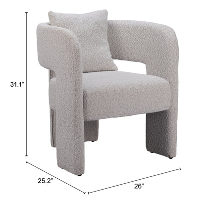 Melilla Dining Chair - Misty Gray Elegant and Comfortable Upholstered Chair for Modern Dining Rooms