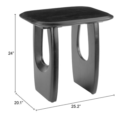 Arasan Accent Table Black – Modern and Chic Black Accent for Living Room or Bedroom Decor