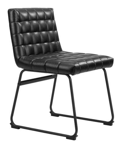 Pago Dining Chair Set of 2 - Black Stylish and Modern Upholstered Chairs for Elegant Dining Rooms