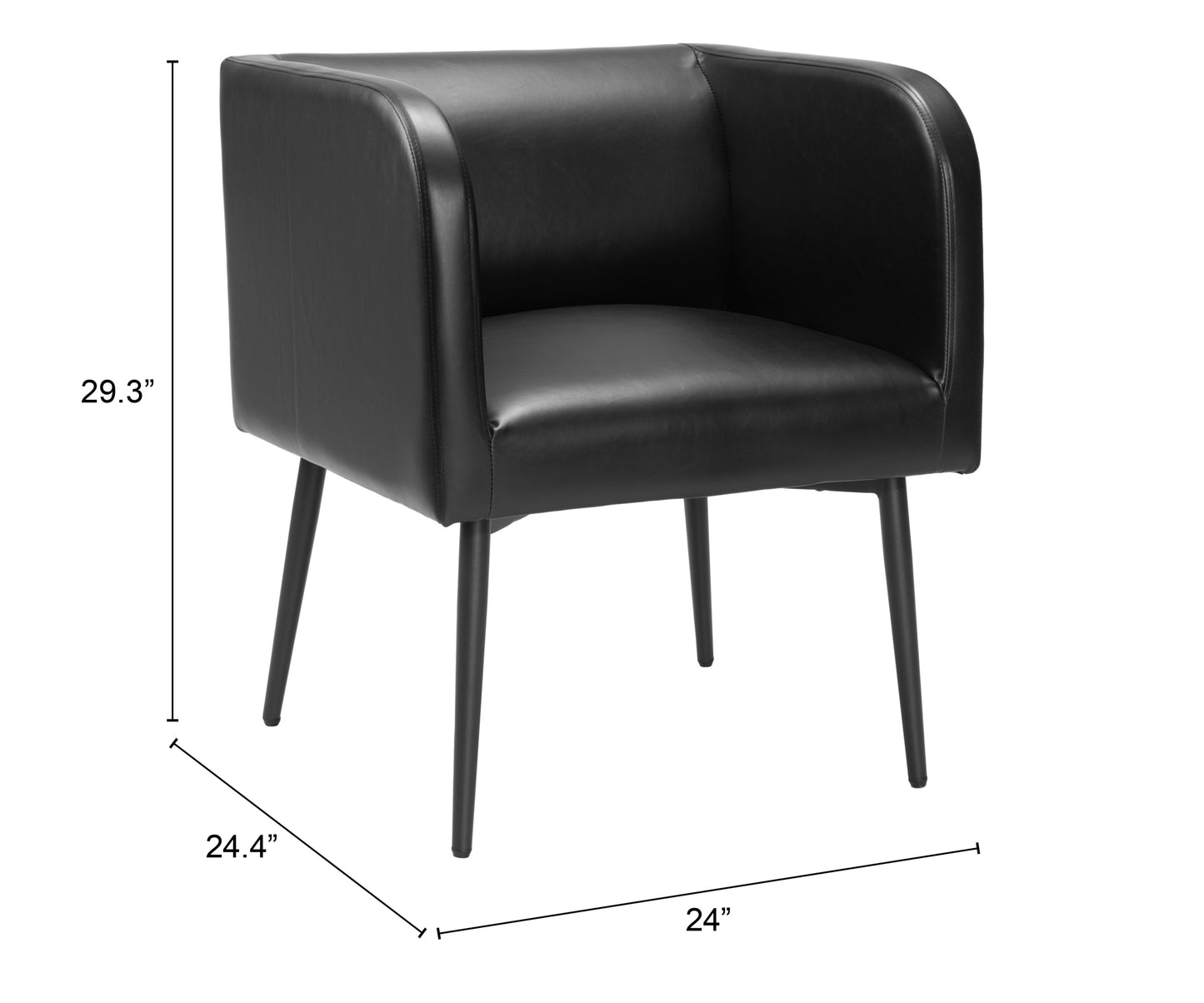 Horbat Dining Chair - Black Modern and Stylish Upholstered Chair for Elegant Dining Rooms