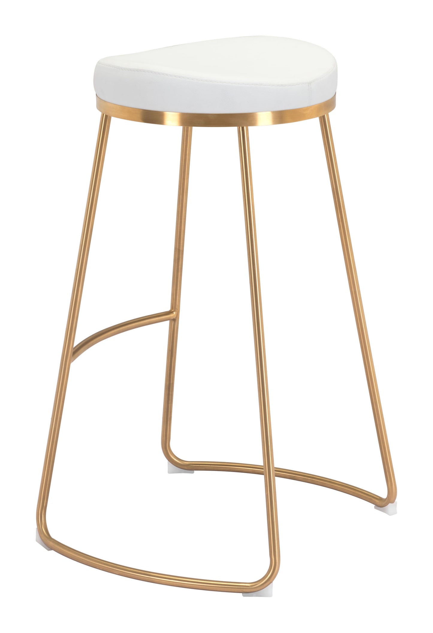 Bree Barstool (Set of 2) White & Gold