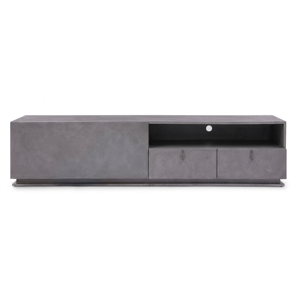 Buckley Grey Crackle Media Console