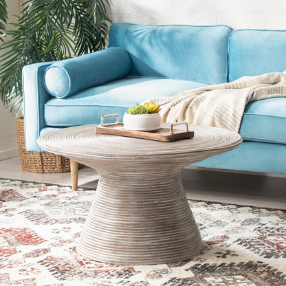 Cristina Rattan Coffee Table – Chic & Natural Woven Accent for Living Room