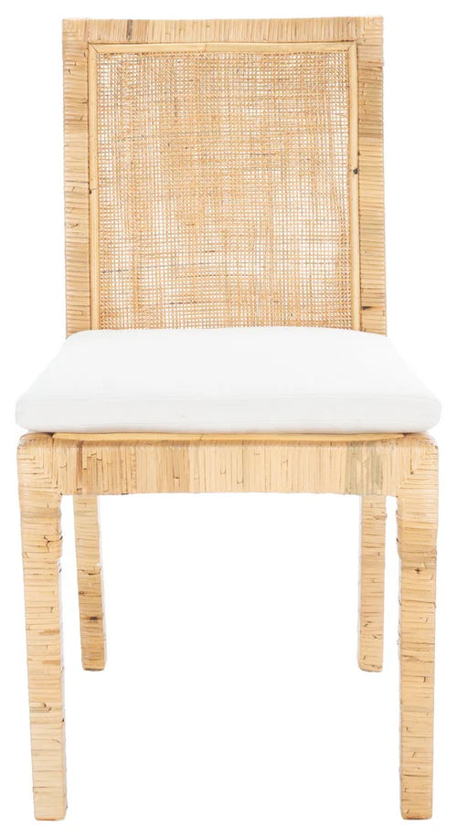 Tojo Cane Dining Chair with Cushion - Elegant and Comfortable Seating with a Natural Touch for Your Dining Area