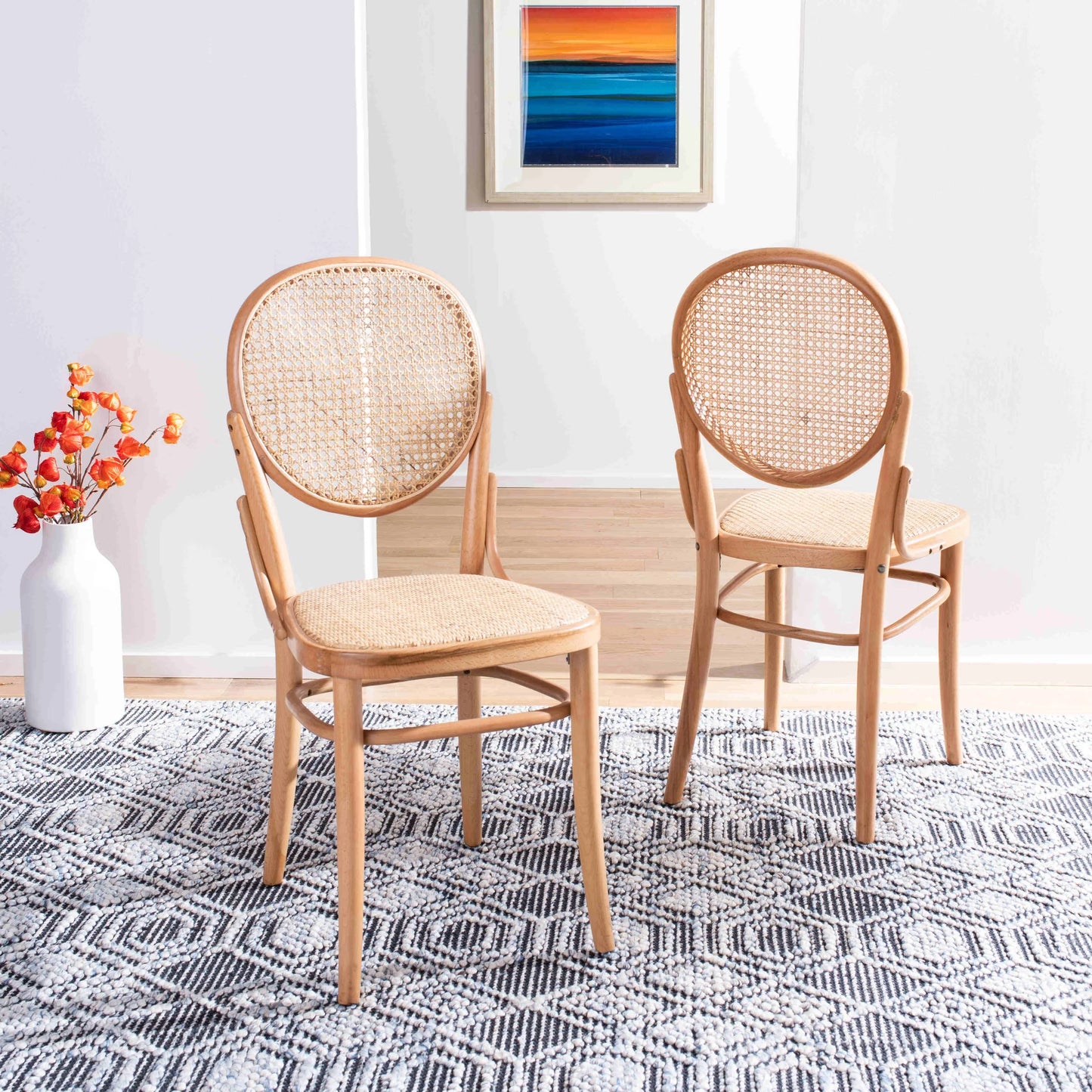 Sonia Cane Dining Chair - Elegant and Comfortable Seating with a Natural Touch for Modern Dining Spaces