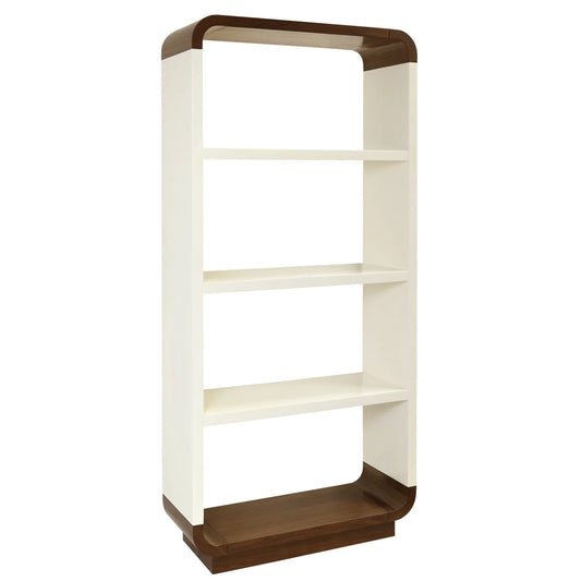 Ivory & Walnut Finished Veneer on Mahogany Bookcase