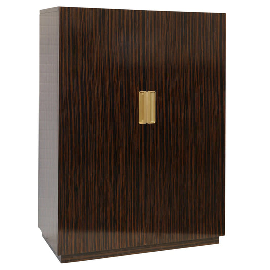 Ebony Macassar Veneer on Mahogany Cabinet