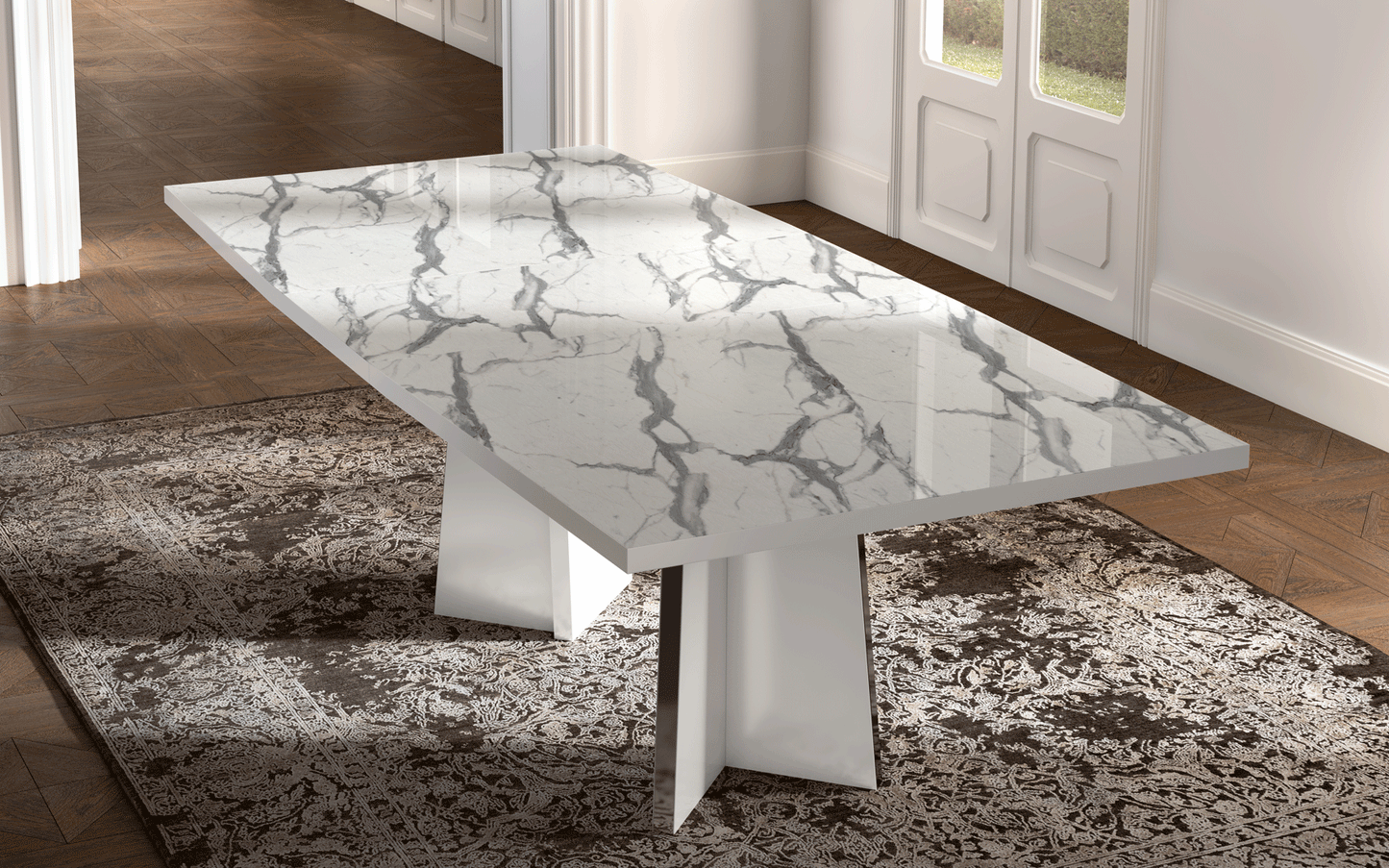 Carrara Table w/18" Ext