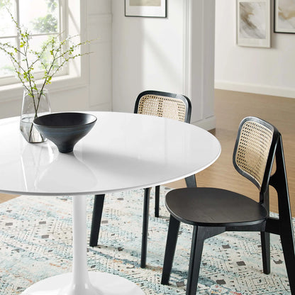 Lippa 48" Round Wood Dining Table in White – Sleek Design for Contemporary Spaces