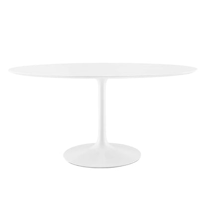 Lippa 60" Oval Wood Dining Table – Sleek Shape Perfect for Intimate Gatherings