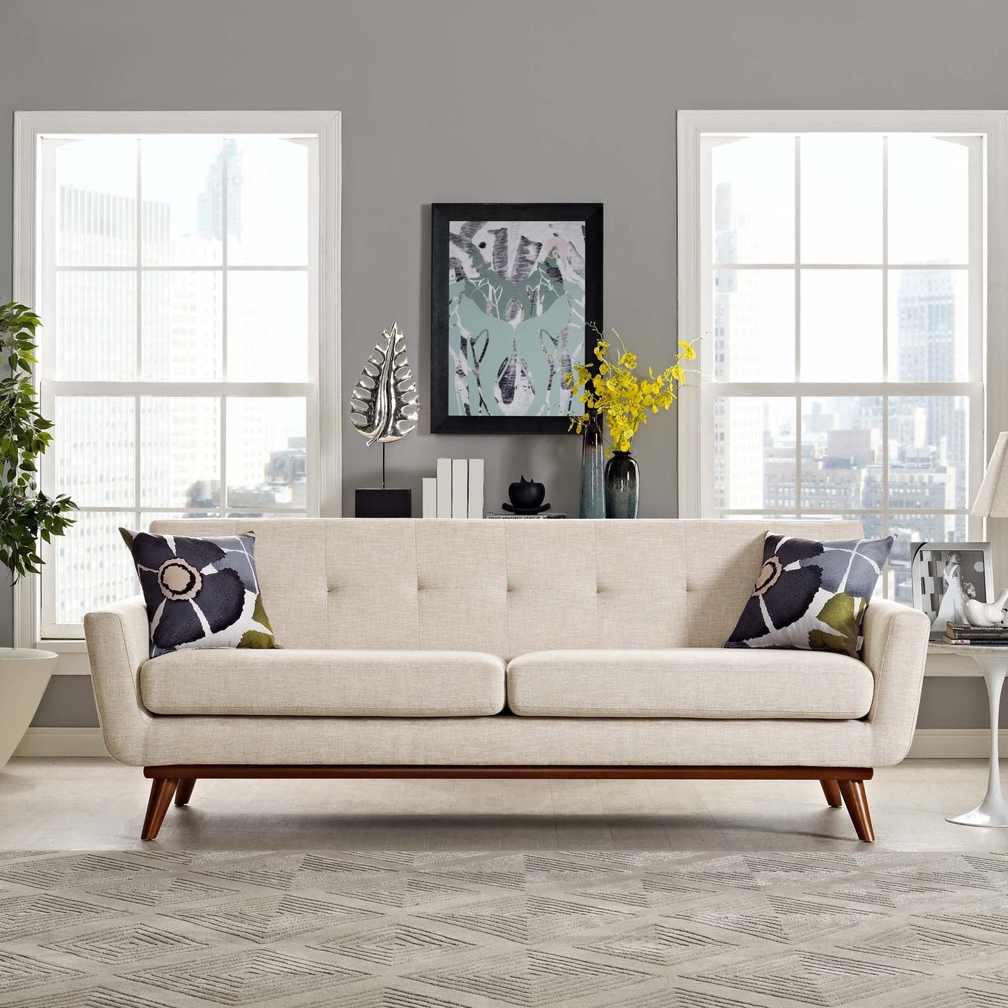 Engage Upholstered Fabric Sofa – Sleek and Comfortable Seating with a Contemporary, Cozy Design