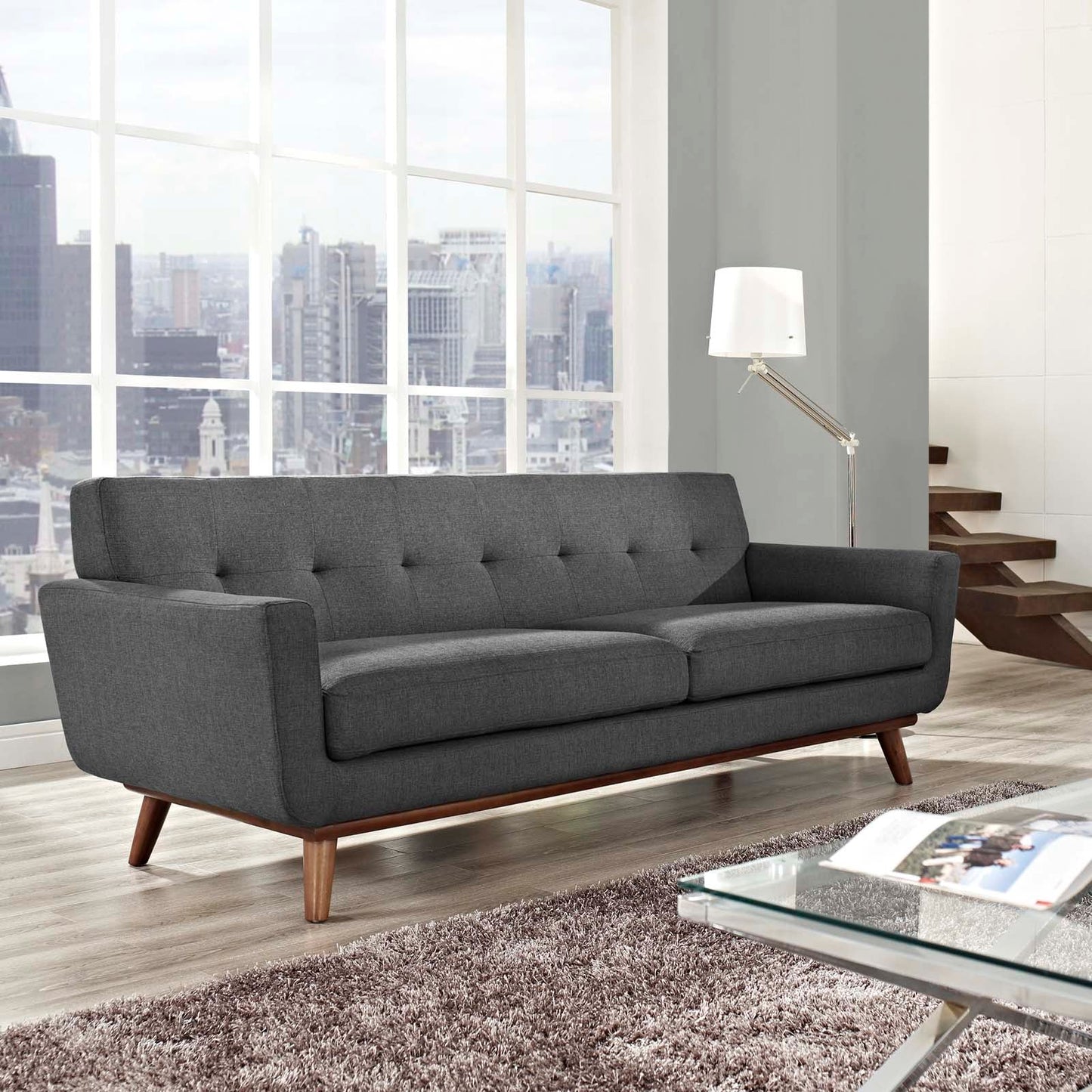Engage Upholstered Fabric Sofa – Sleek and Comfortable Seating with a Contemporary, Cozy Design