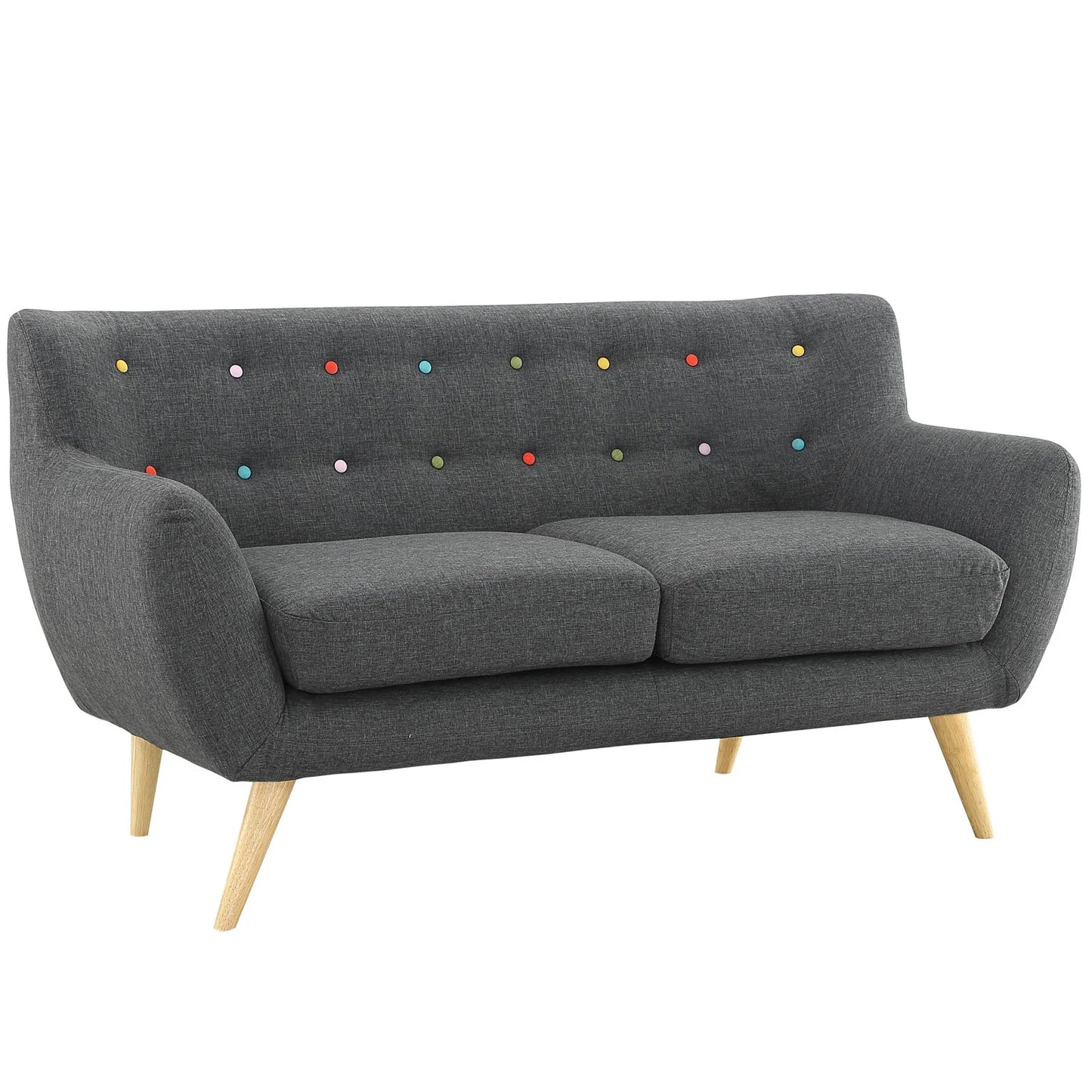 Remark Upholstered Fabric Loveseat - Cozy and Stylish Seating with a Soft Fabric Finish for Comfortable Living Spaces