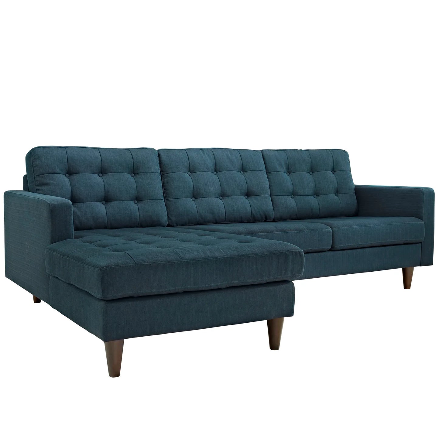 Empress Left-Facing Upholstered Fabric Sectional Sofa – Classic Mid-Century Charm Meets Contemporary Comfort