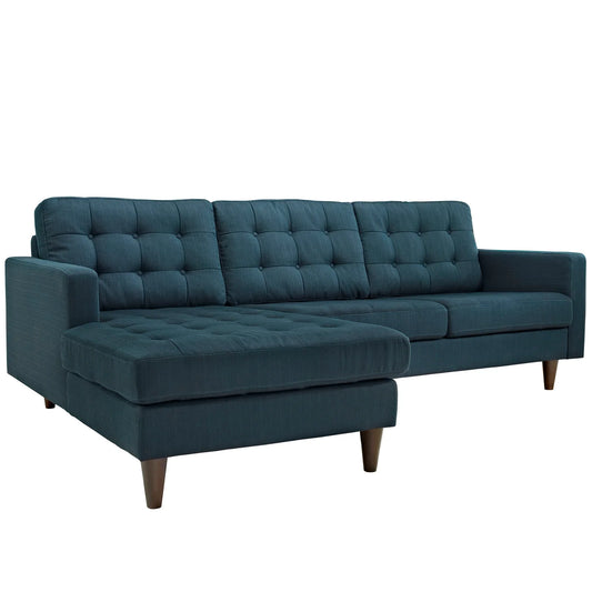 Empress Left-Facing Upholstered Fabric Sectional Sofa – Classic Mid-Century Charm Meets Contemporary Comfort