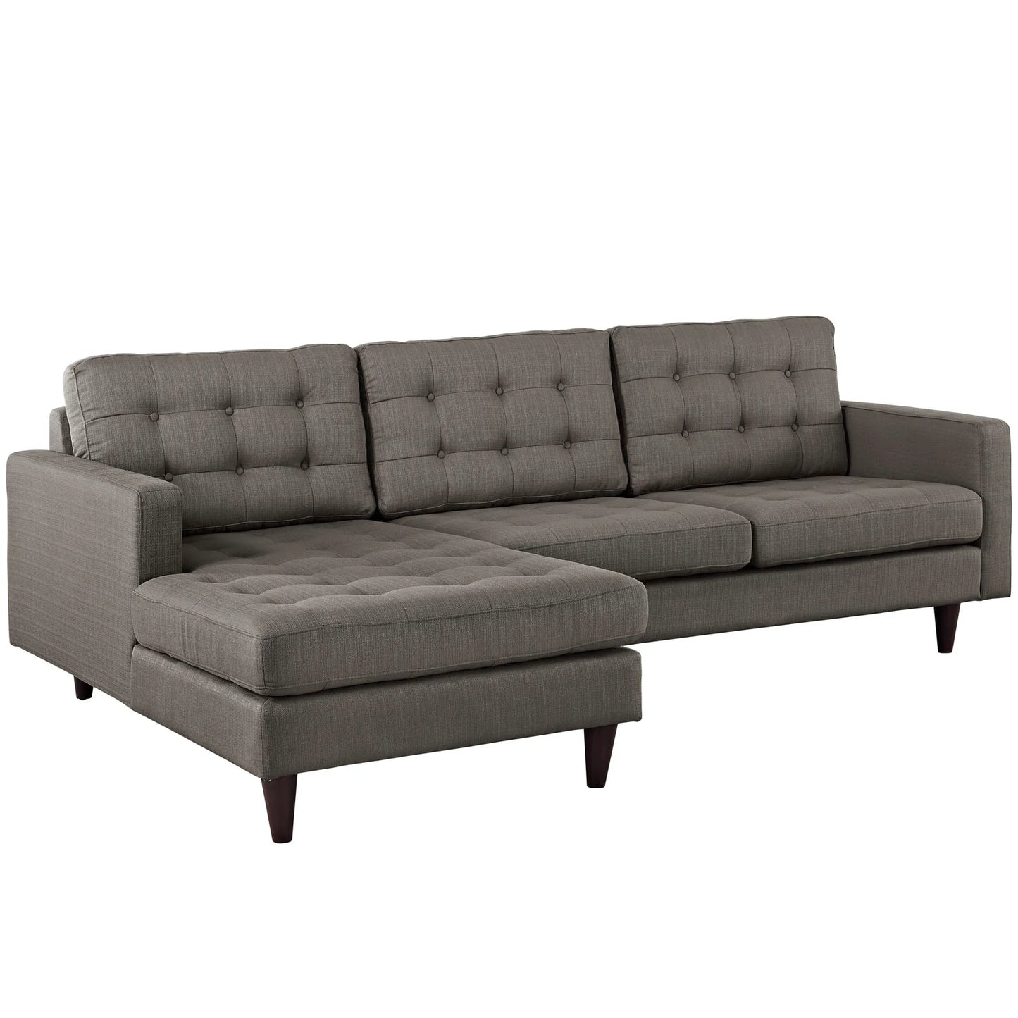 Empress Left-Facing Upholstered Fabric Sectional Sofa – Classic Mid-Century Charm Meets Contemporary Comfort