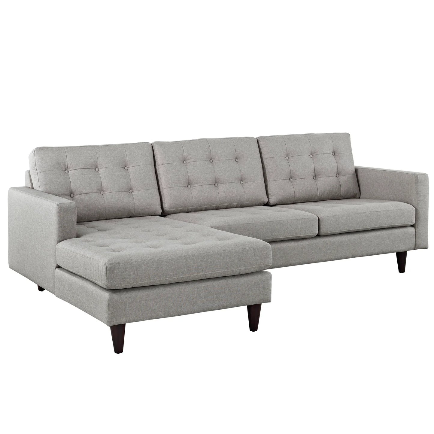 Empress Left-Facing Upholstered Fabric Sectional Sofa – Classic Mid-Century Charm Meets Contemporary Comfort