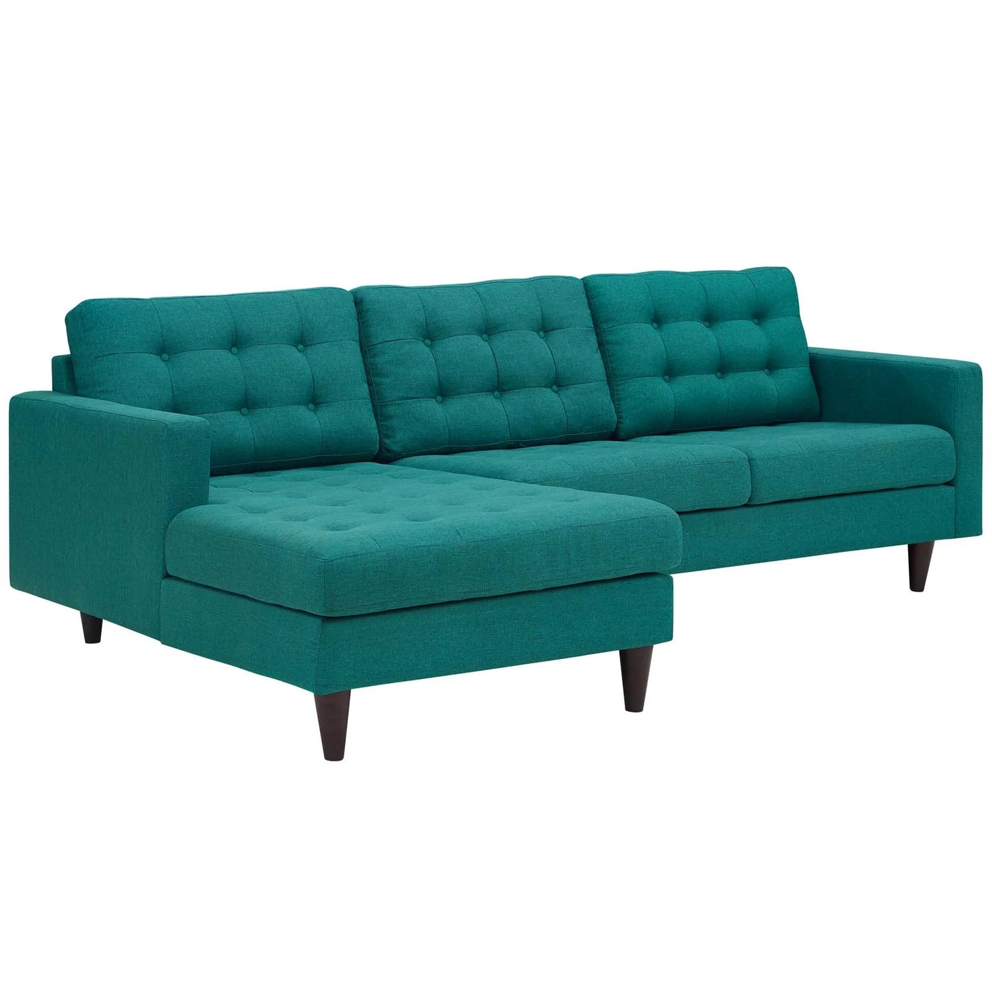 Empress Left-Facing Upholstered Fabric Sectional Sofa – Classic Mid-Century Charm Meets Contemporary Comfort